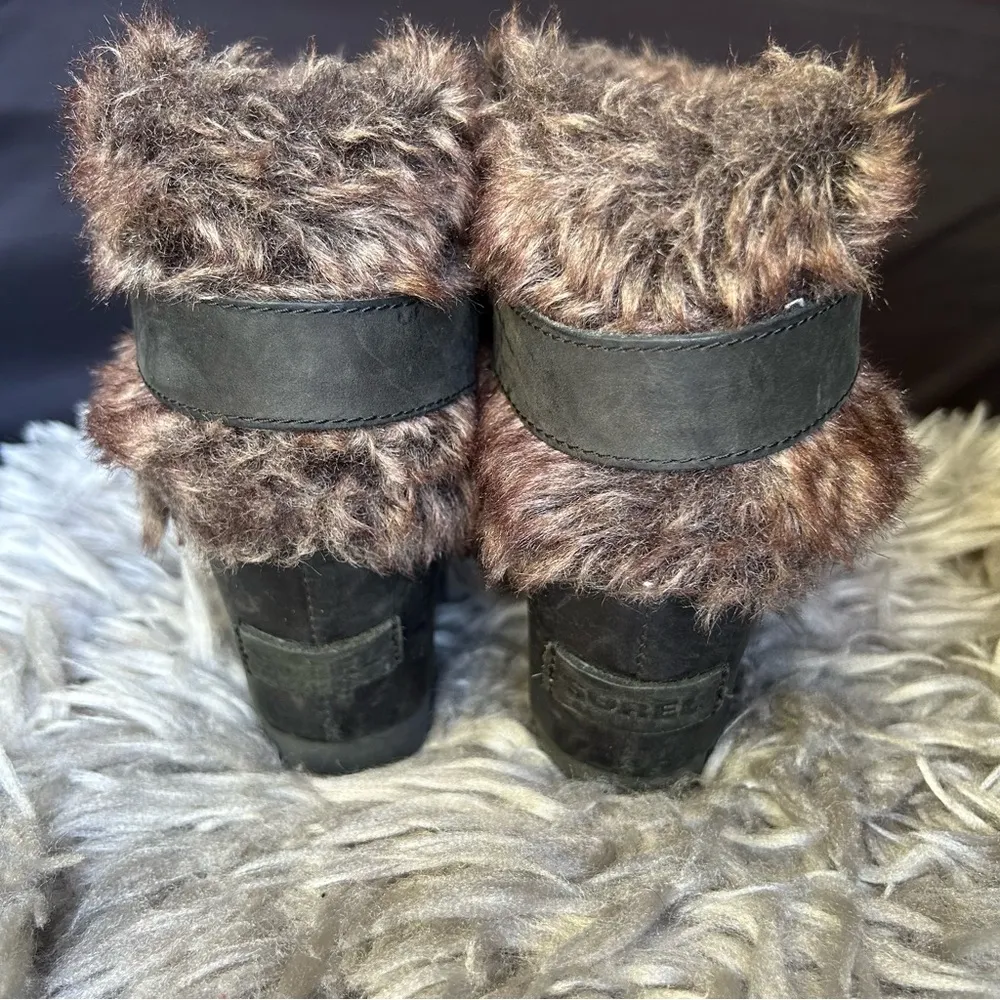 Sorel Joan of Arctic leather wedge heel boots women’s shoe size 7.5 - Image 6