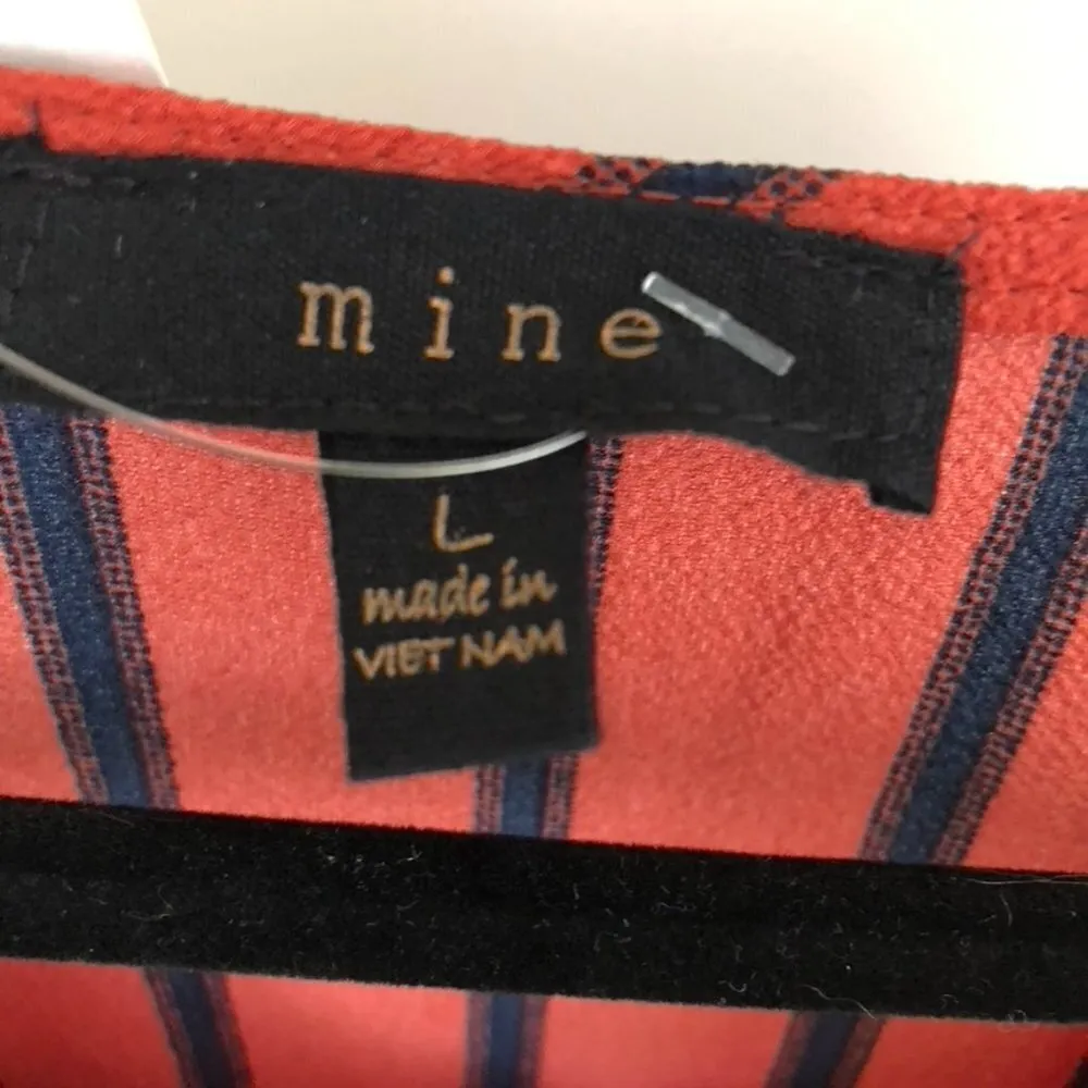 Mine Women's Cold Shoulder Short Sleeve Blouse Sz L Blue Size L - Image 8