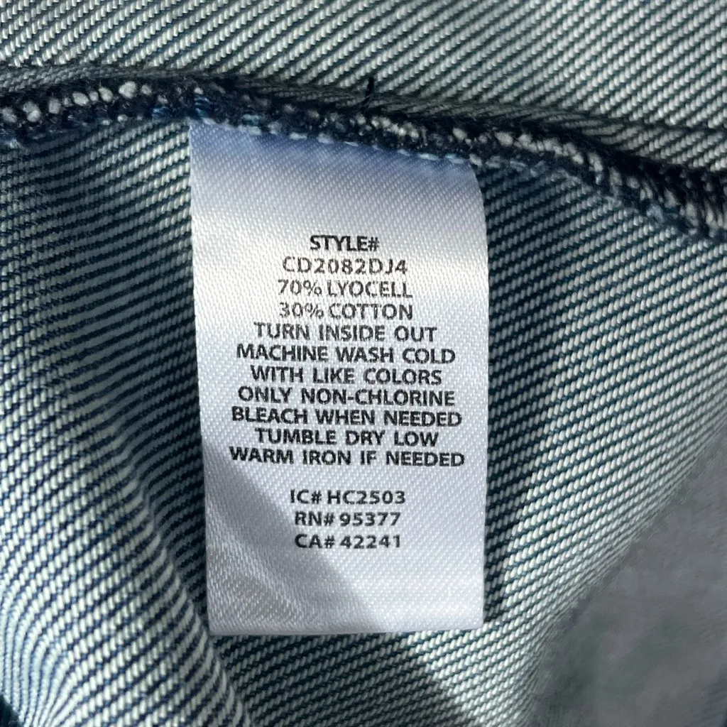 NWT Sanctuary Denim Shift Dress Blossom small button down front with piping back Blue - Image 7