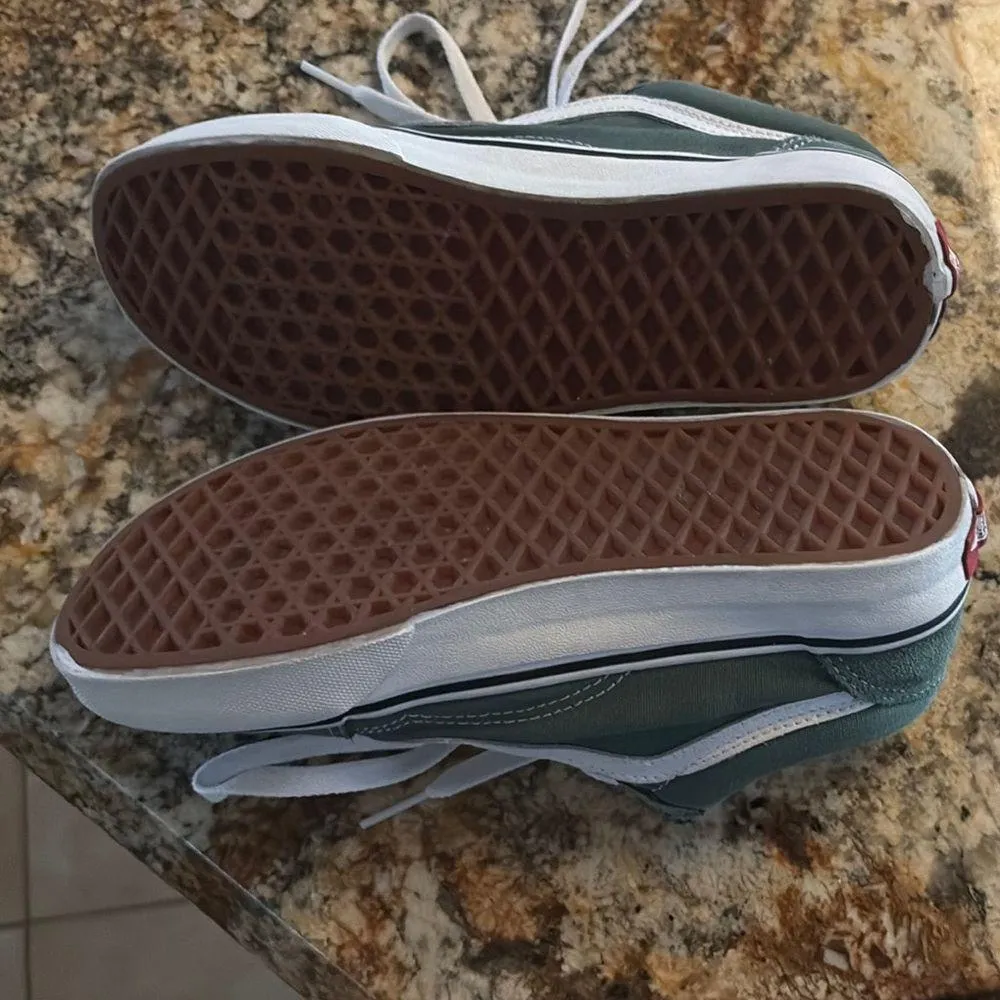 Vans Green and White Sneakers - Image 8