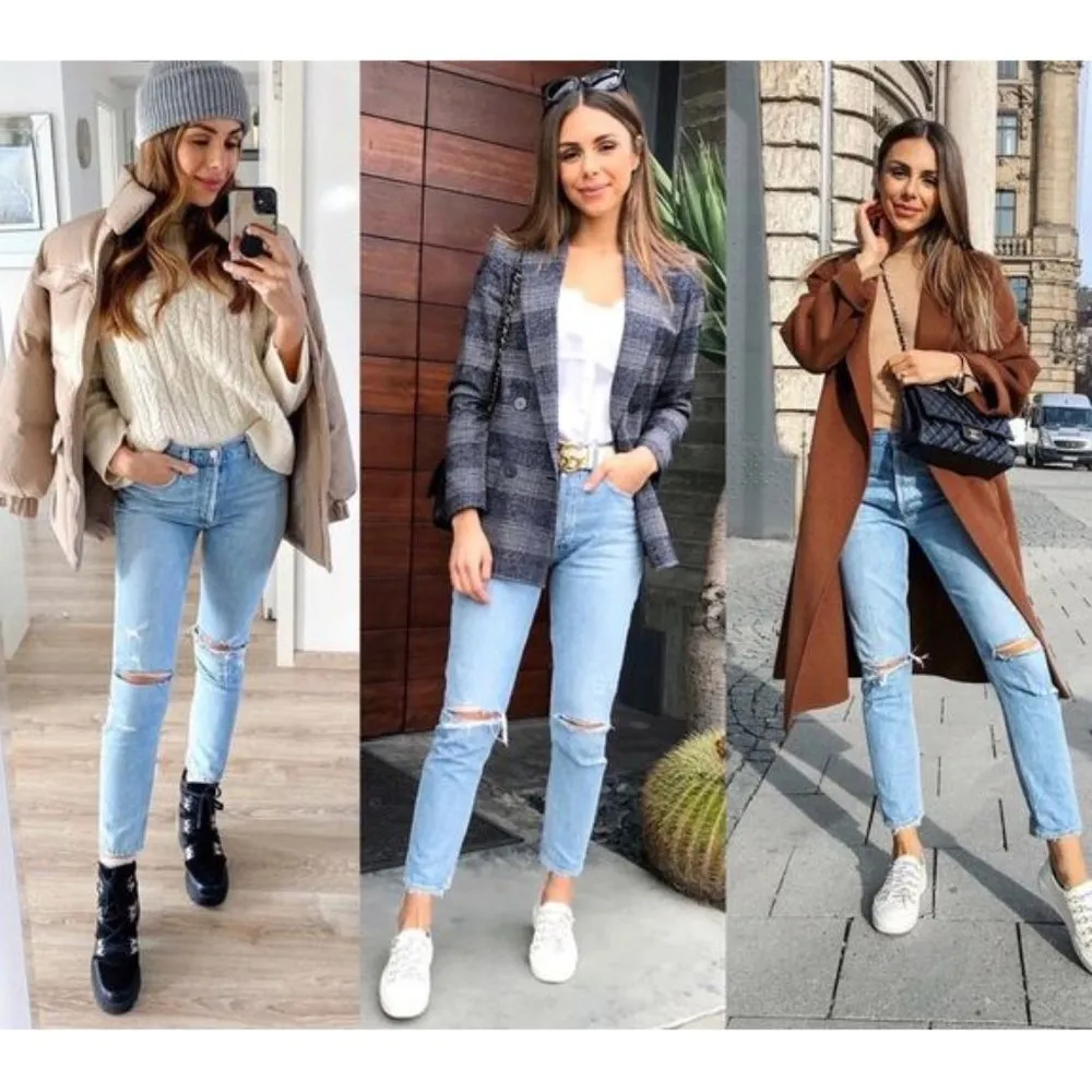 Jamie High Rise Shakedown Destroyed Distressed Hi-Waist Ripped Jeans 25 - Image 8