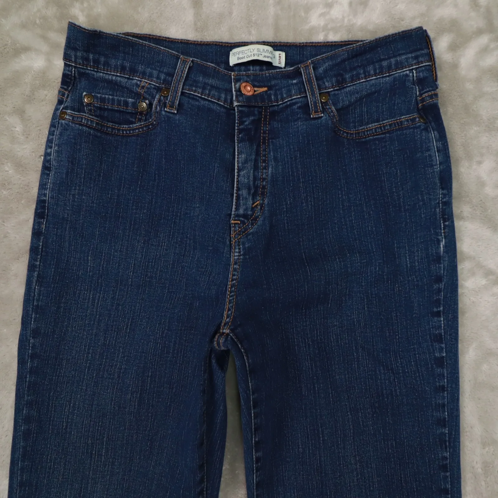 Levi's Y2K Perfectly Slim 512 Bootcut Denim Jeans Blue Women's 12M Stretch - Image 2