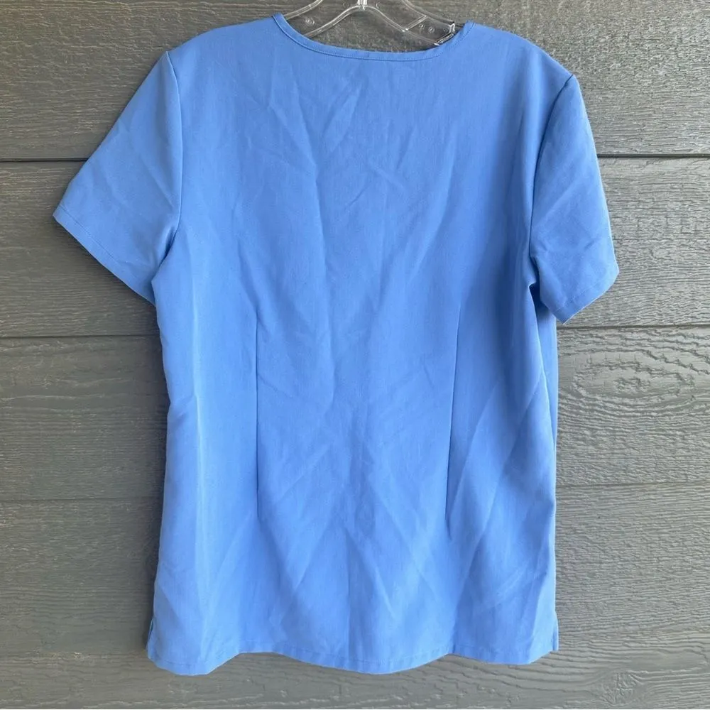 Figs Womens Scrub Top XS Light Blue Catarina Technical Collection One Pocket - Image 5