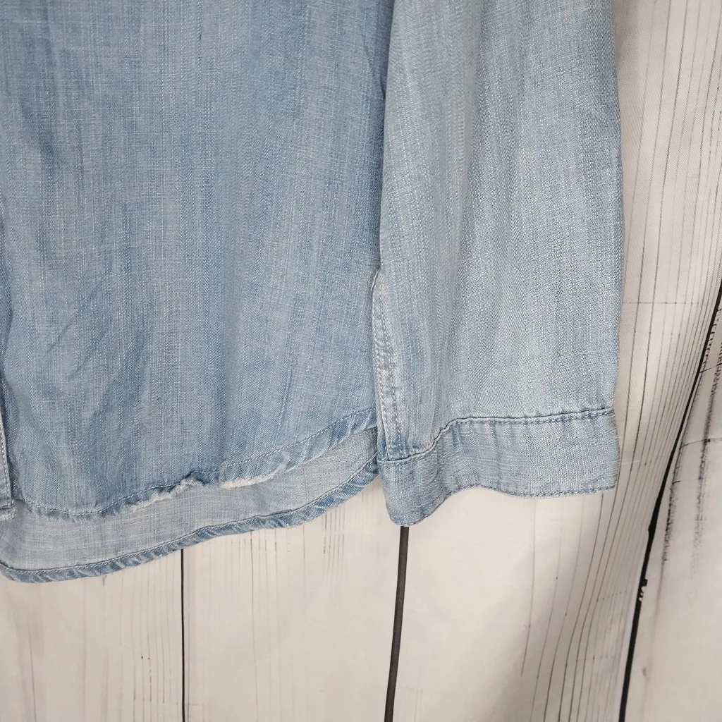 Thread And Supply Chambray Light Blue Denim Button - Image 2