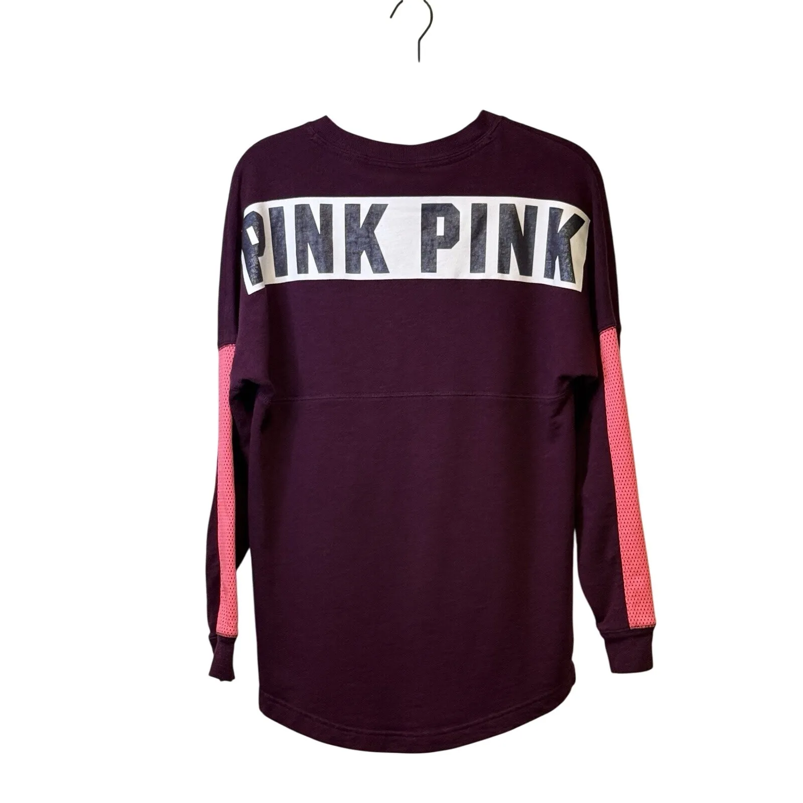 Victoria's Secret PINK Bling Holographic Foil Varsity Crew Sweatshirt. Size XS # - Image 3