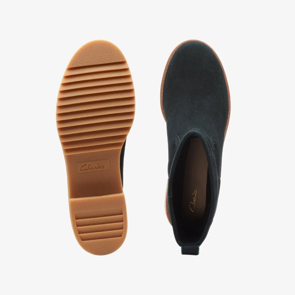 NEW Clarks Eden Mid Hi Black Suede Boots, Size UK 7, US 9.5 Retail £130 - Image 5