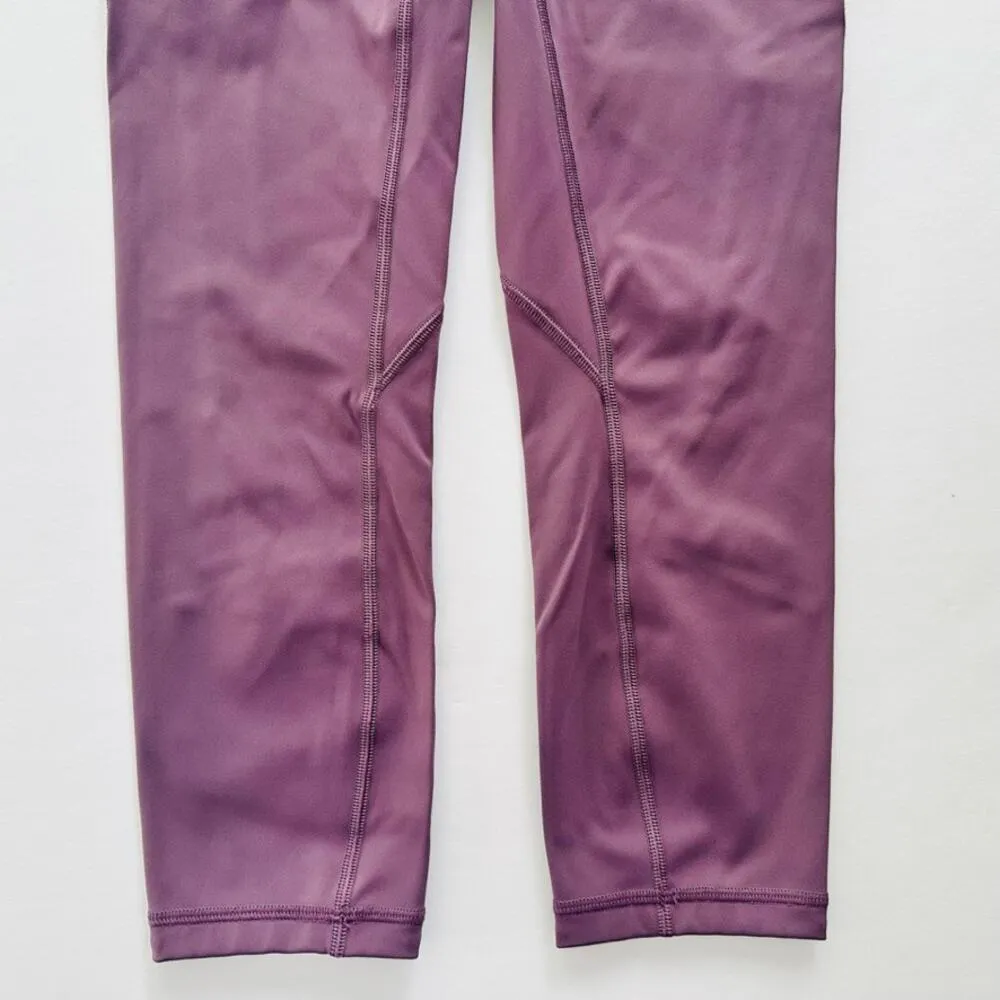 Lululemon Time To Sweat Crop Size 6 23" Smoked Mulberry Purple High Rise - Image 5