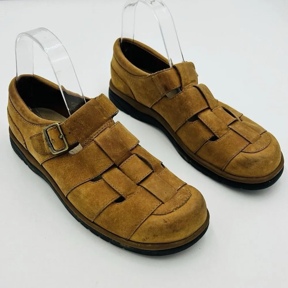 Teva Brunswick Shock Pad Womens Camel Brown Closed Toe Slip-On Sandals Size 7 - Image 3