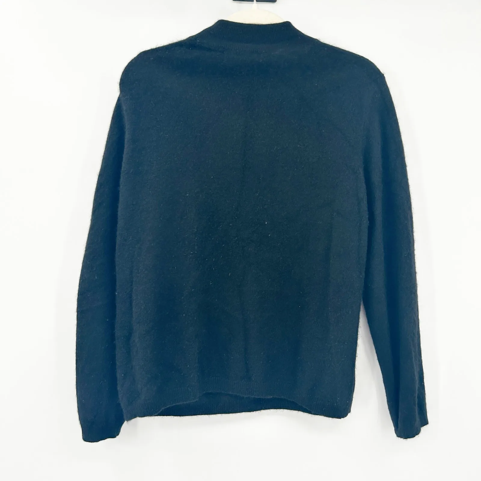 Charter Club Womens Fall Cozy Preppy Mock Neck‎ 100% Cashmere Sweater XL Black - Image 5