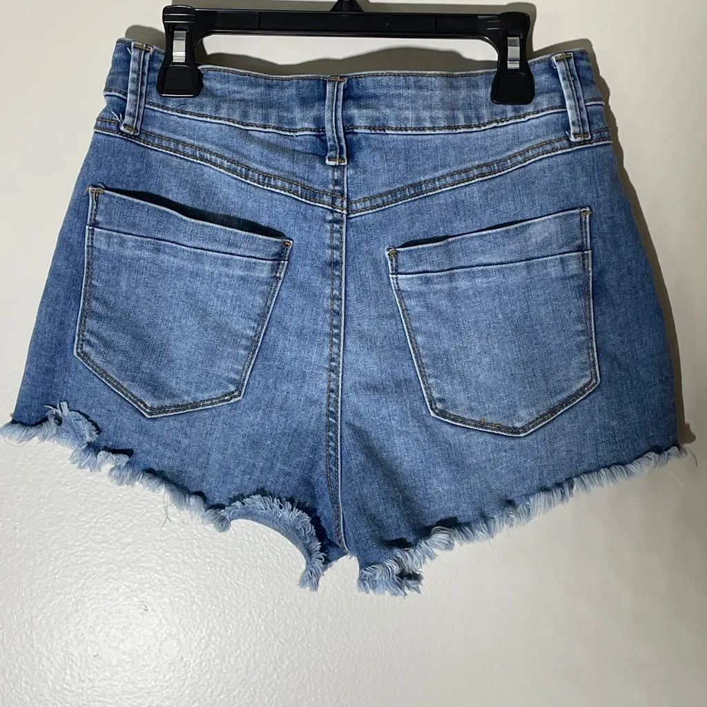 Sincerely Jules Light Blue Distressed Jean Shorts Size undefined - Image 3
