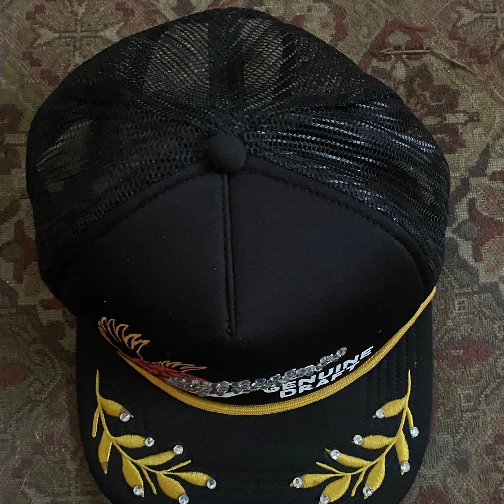 Miller Genuine draft Black Trucker Hat with Embroidery - Image 3