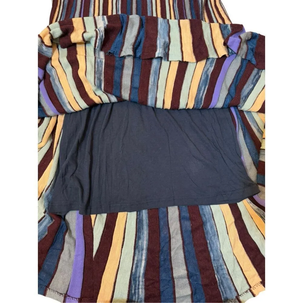 MOTH Anthropologie Womens Nora Colorful Stripe Sweater Dress Alpaca Wool S - Image 5