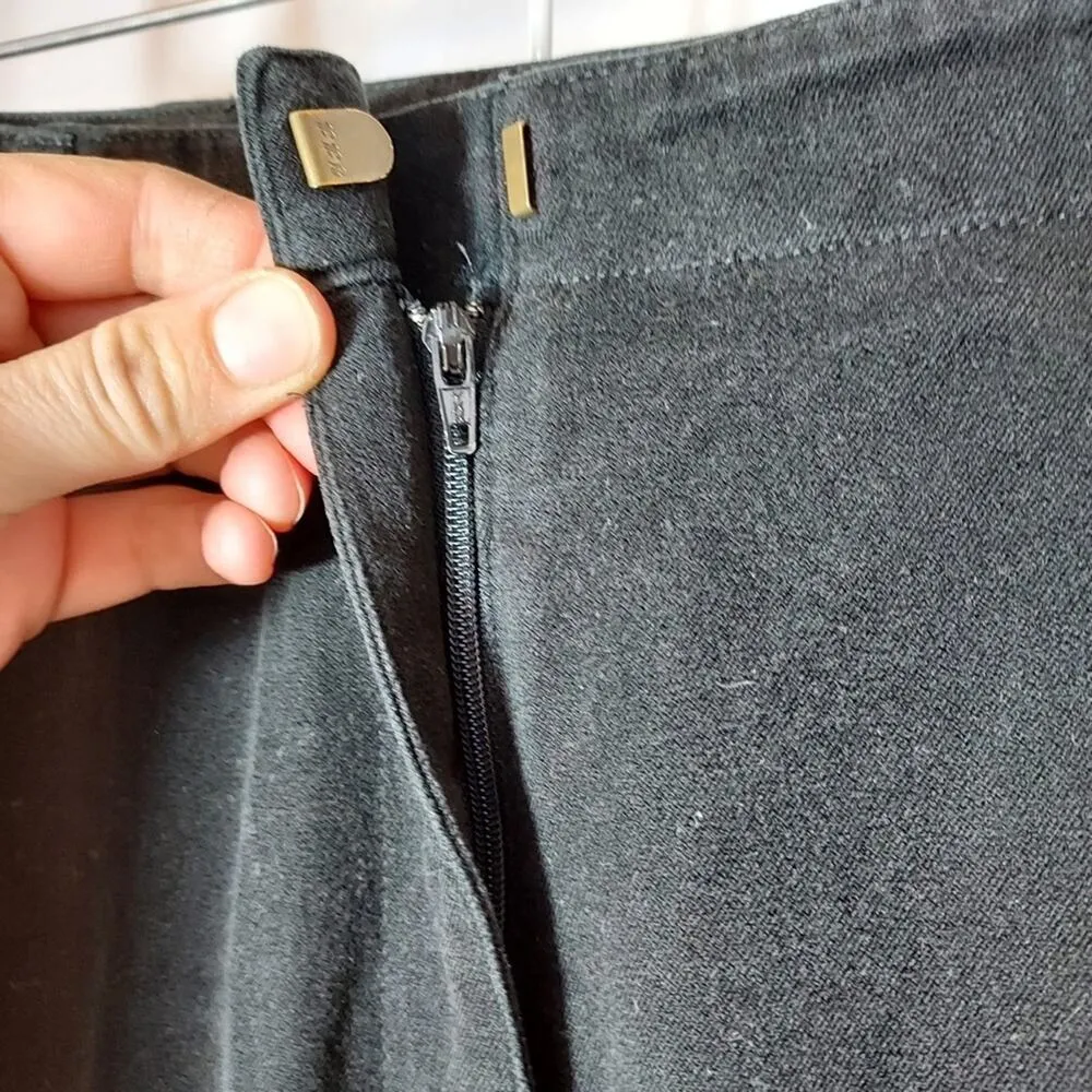 Jones New York Sport Stretch Black Denim Straight Leg Mid Rise Jeans Pants - Image 2