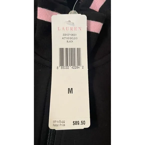 Lauren By Ralph Lauren active jacket women's medium Black And Pink - Image 3