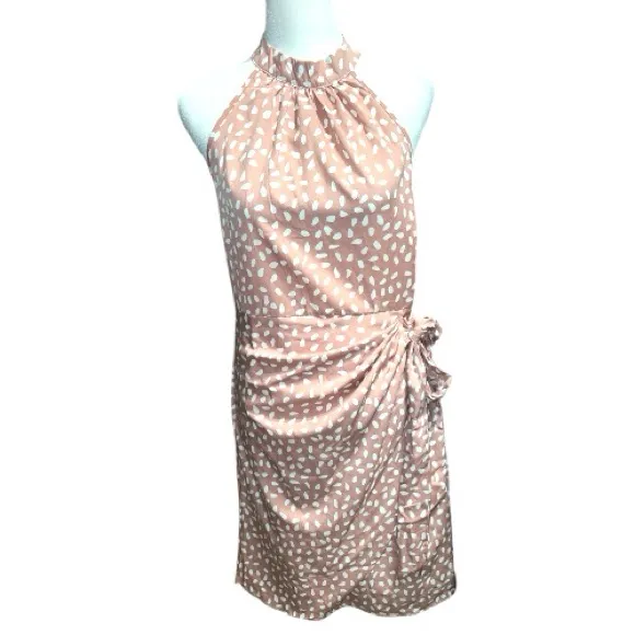 Shein cute Pink Halter Dress - Image 3