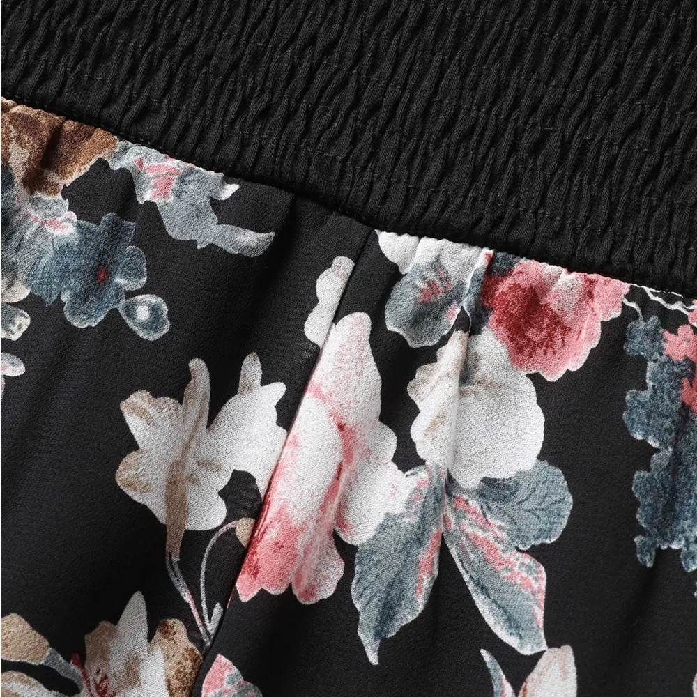 Halter Neck Patchwork Floral Belted Dress - Image 5