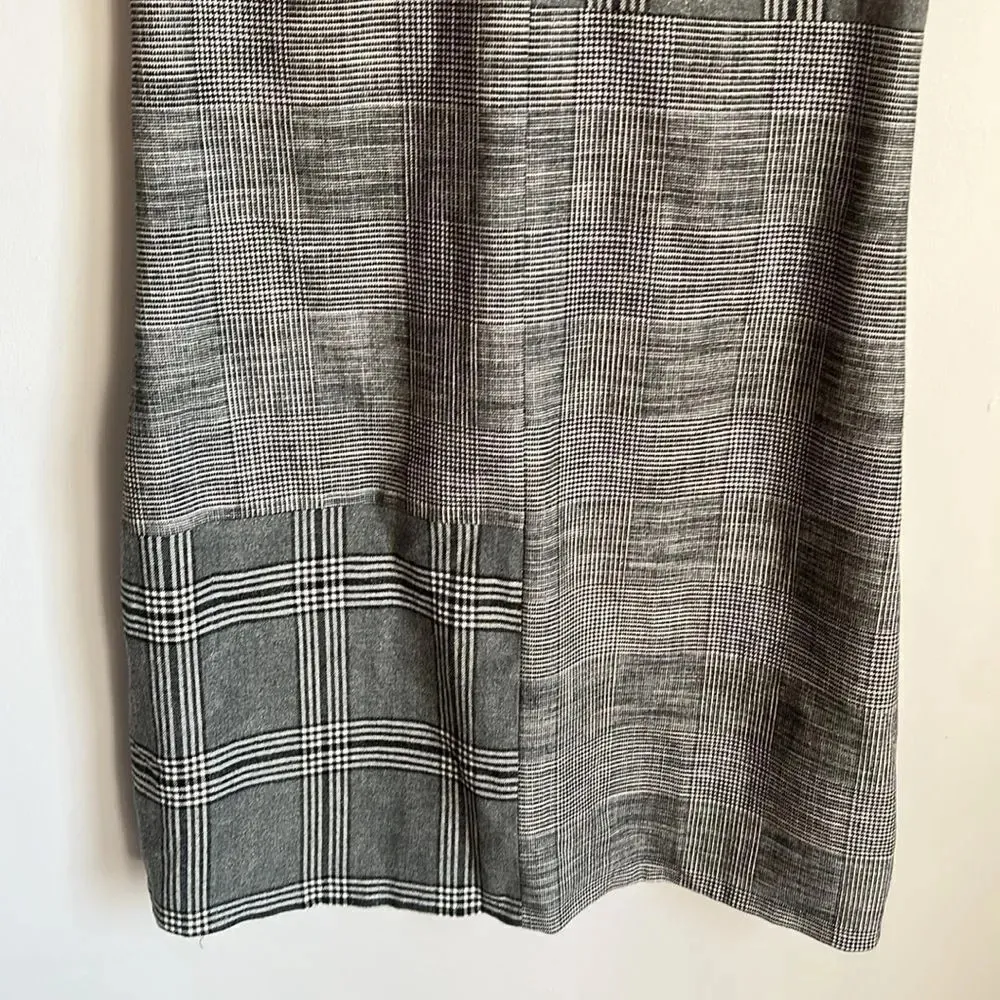 Alice + Olivia Coley Paneled Prince of Wales Checked Woven Mini Dress - Image 6