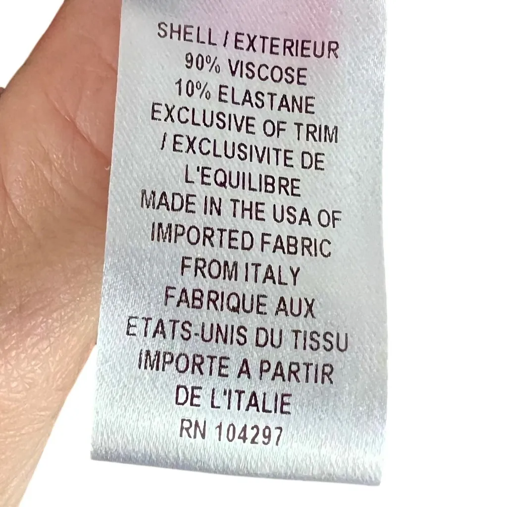 Milly Beaded Black Santana Knit Dress S Tie Belt Elegant Day To Night LBD Luxury - Image 10