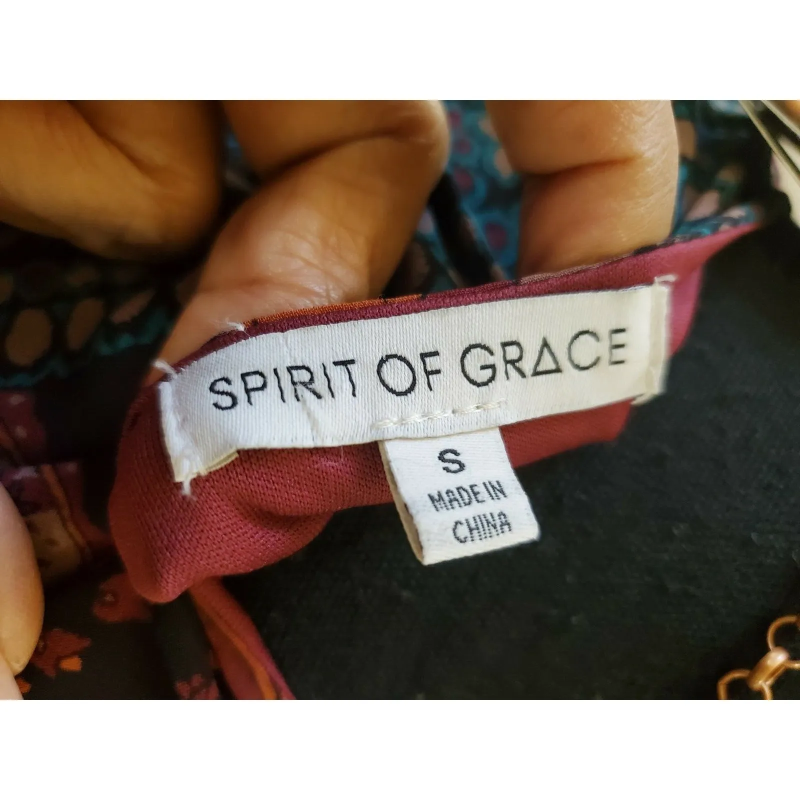 SPIRIT OF GRACE Wrap VNeck Cap Sleeve Floral Dress Cottagecore S - Image 7