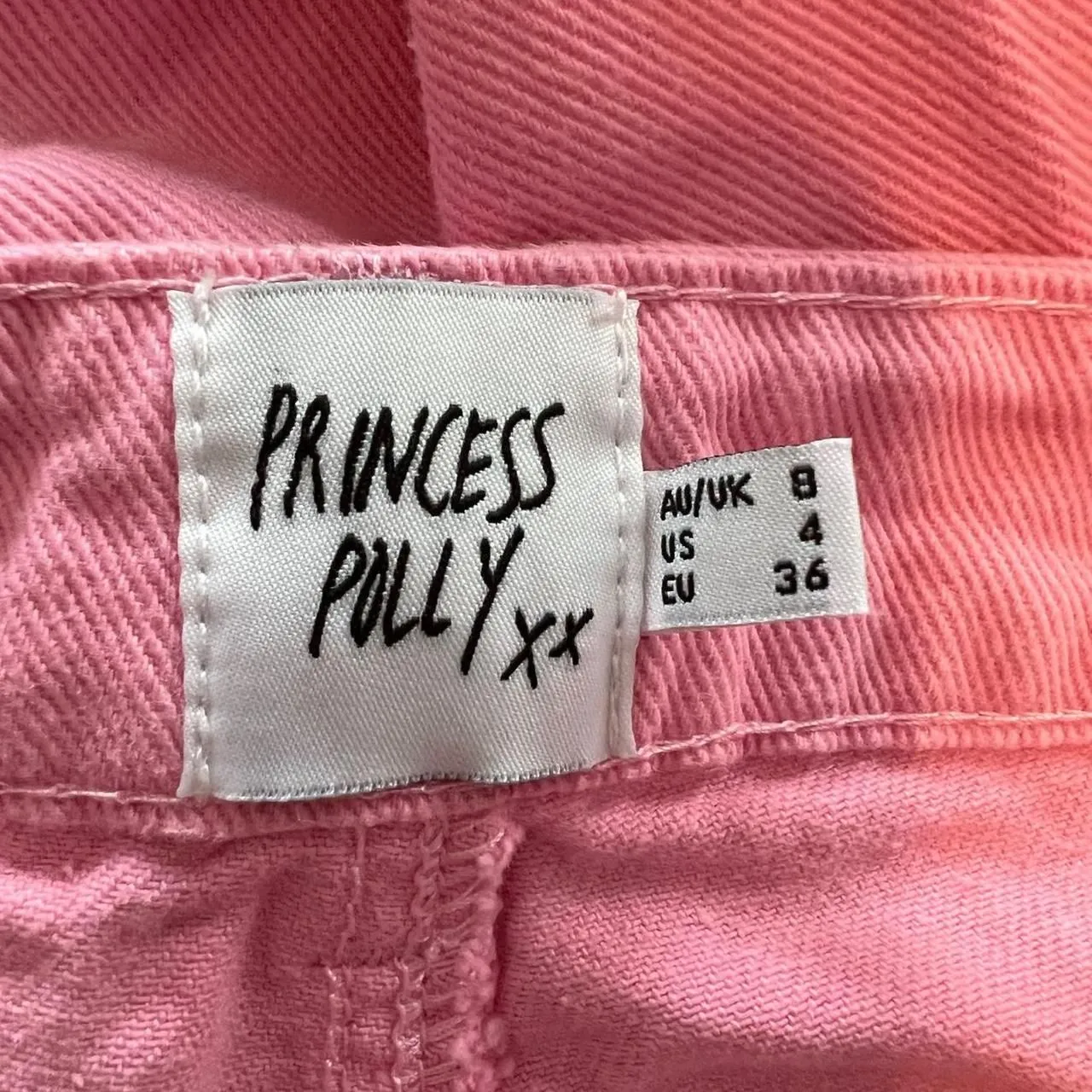 Princess Polly Pink Denim Flare Jeans whimsygoth emo festival y2k - Image 7