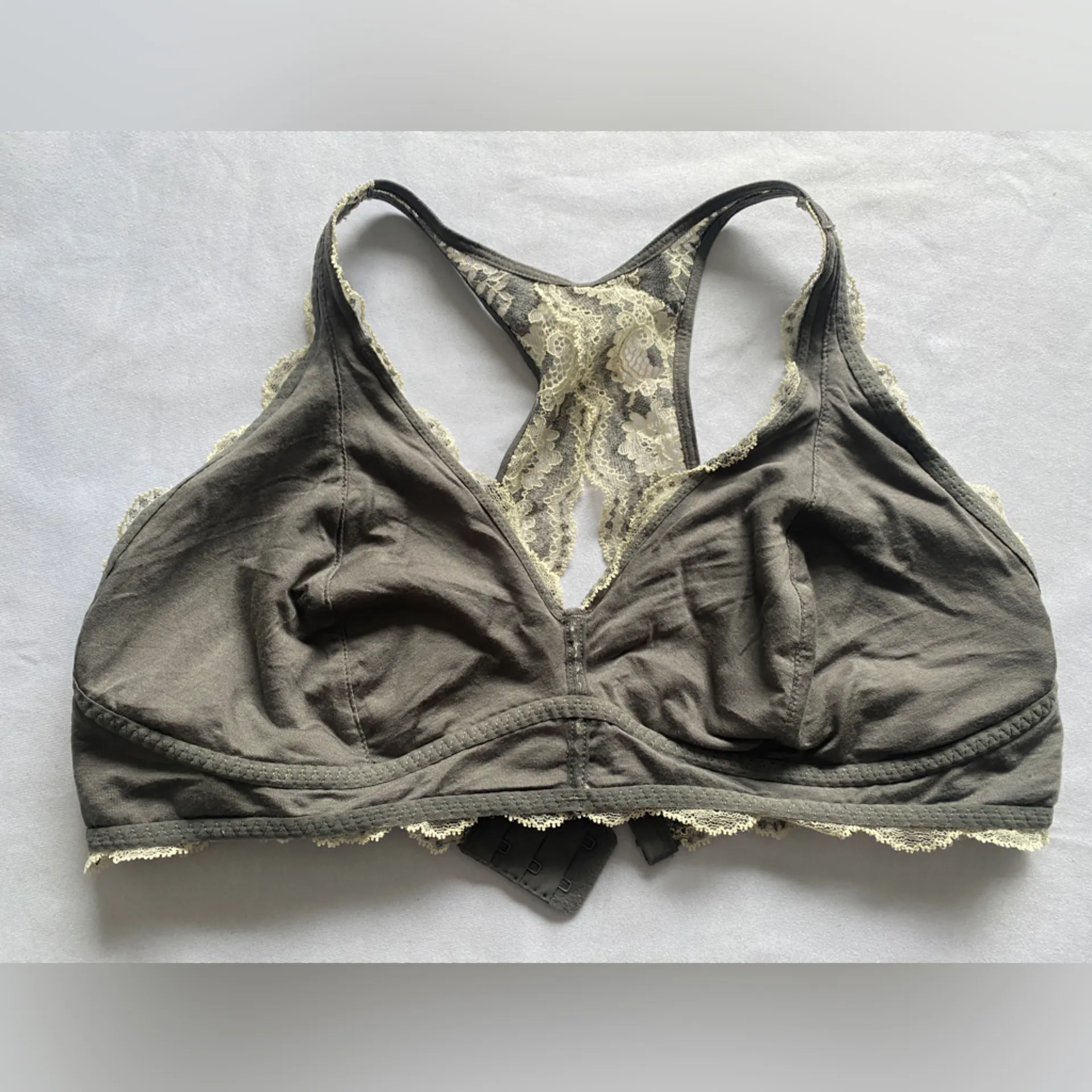 Felina‎ Lace Bralette Wirefree Gray Size XL - Image 5