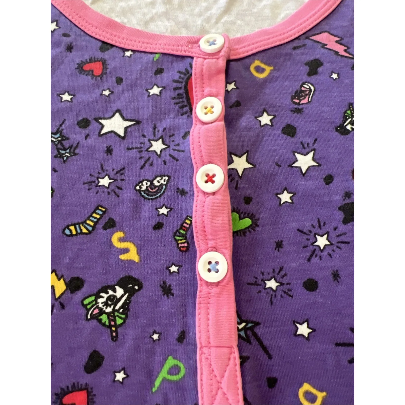 ROLLER RABBIT Womens XS Pajama Top SPARKELLA‎ Collab Channing Tatum Zebra Pima - Image 3