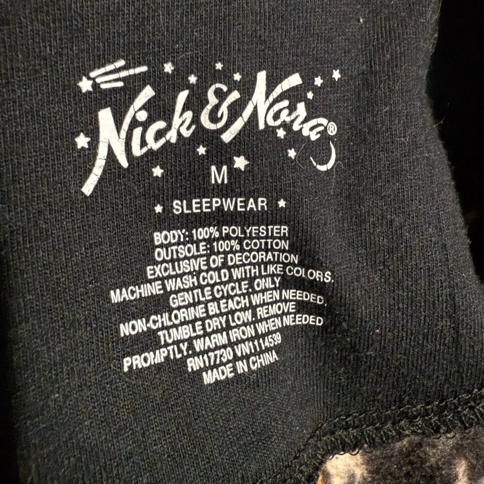 Nick & Nora Leopard One Piece Sleepwear Footed Pajamas Womens Medium - Image 5