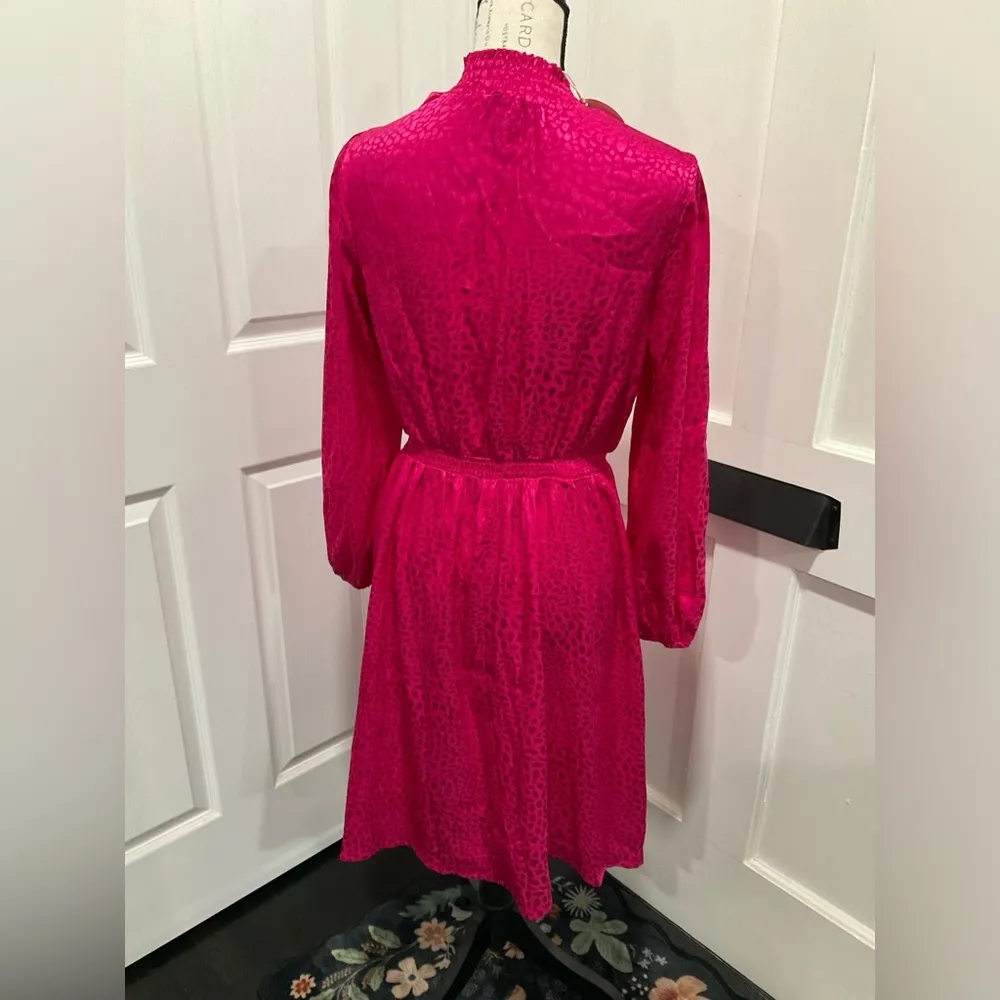 NWT CHENAULT LEOPARD PRINT SHIRT DRESS Size M - Image 3