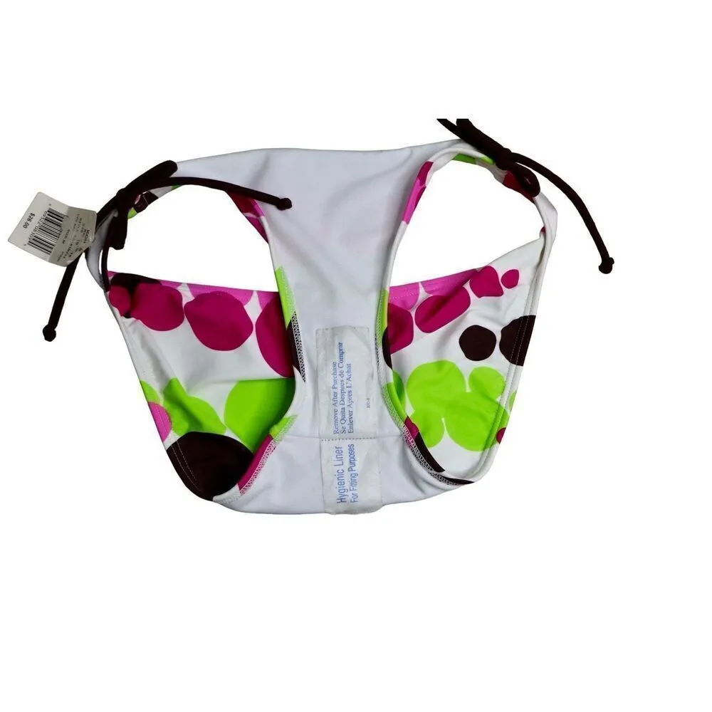 So Dotted‎ Low Rise String Bikini Swim Bottom MEDIUM Colorful Poolcore - Image 6