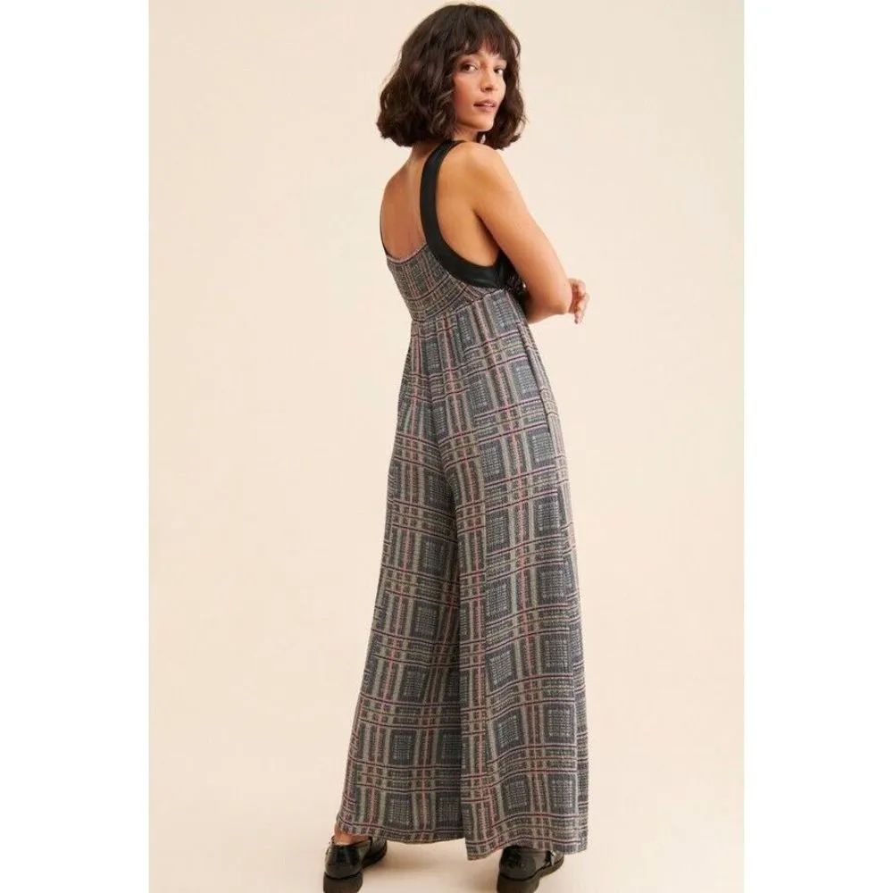 Free People Marley Plaid Jumpsuit Size XS - Image 5