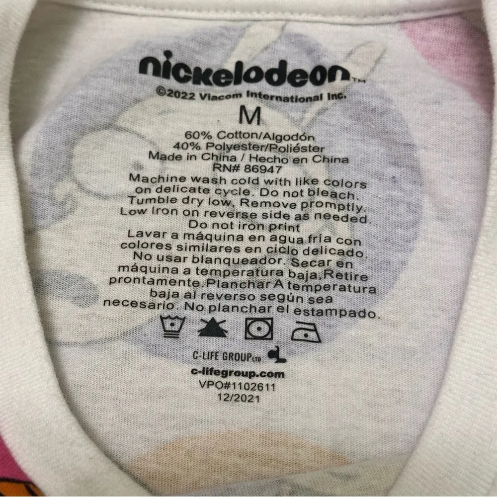 Nickelodeon Rugrats Women’s Cartoon Character T-Shirt - White and Pink size M - Image 5