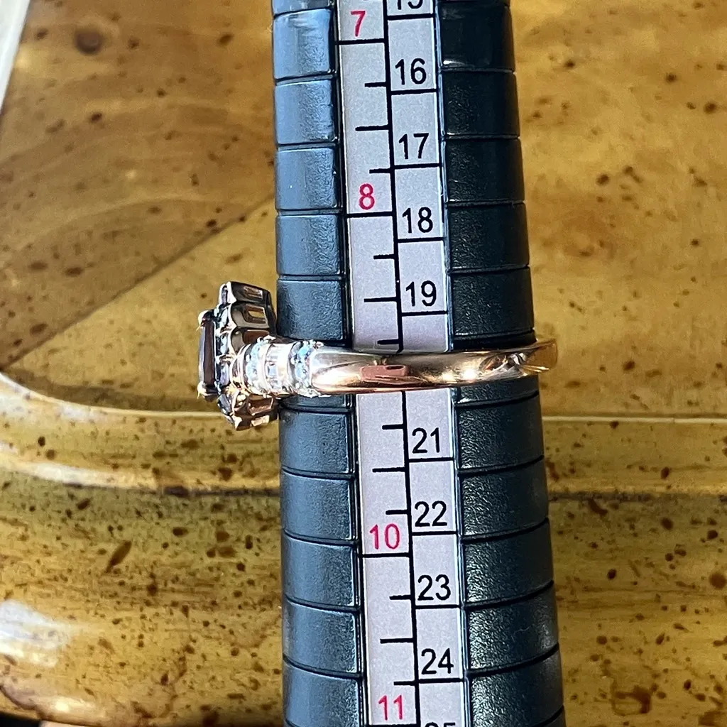 Color Changing Garnet Moissanite Sterling Silver Ring Size 9 Brown - Image 8