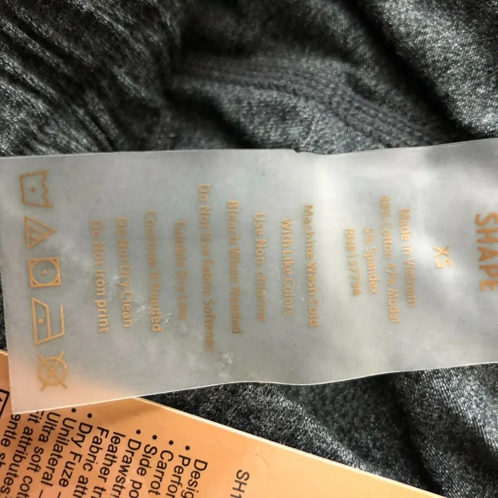 Shape Womens Pants Tapered Pull On Drawstring Faux Leather Trim Gray Size XS - Image 4