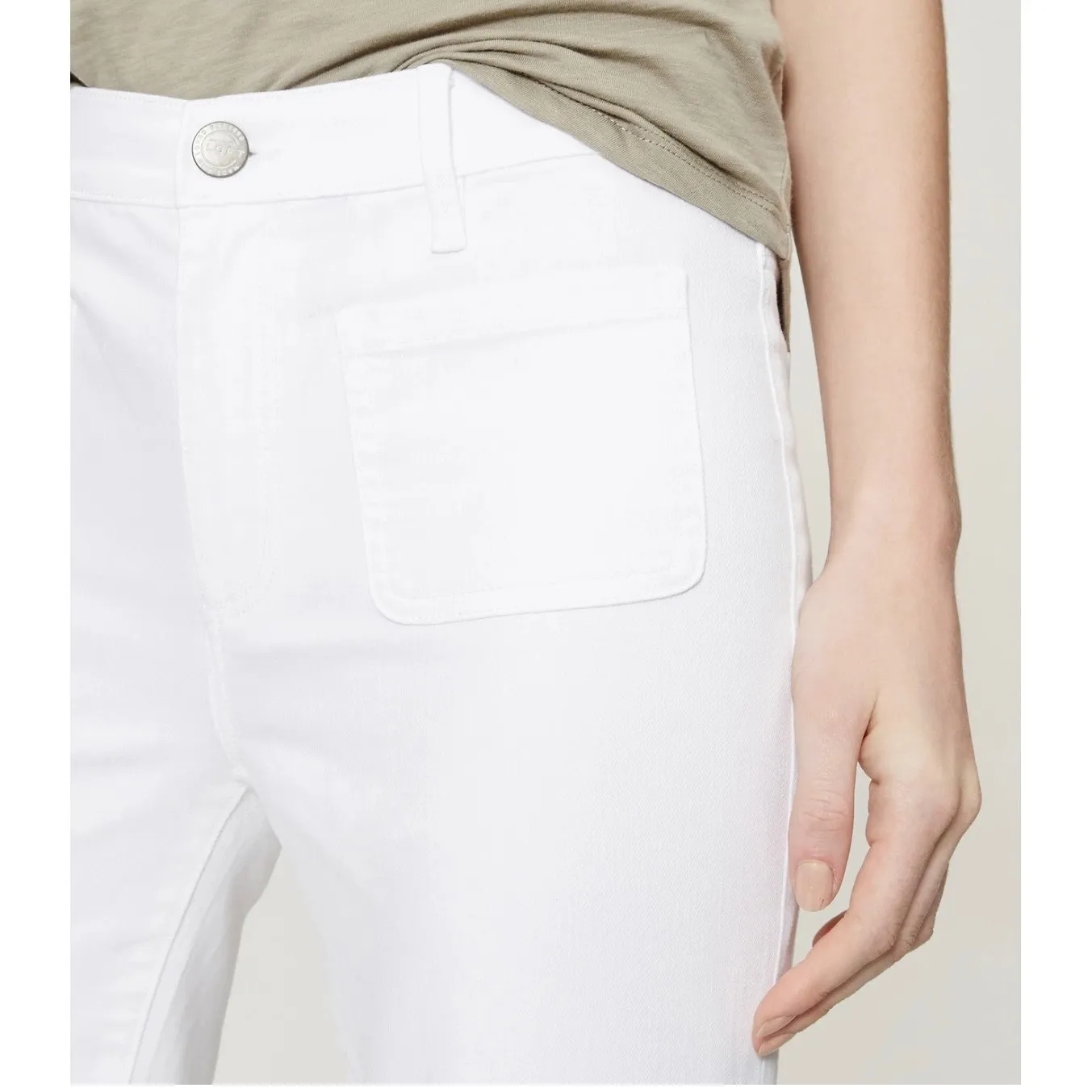 Ann Taylor LOFT White Wide Leg Trouser Pants Jeans Women Size 27 4 NWT - Image 2