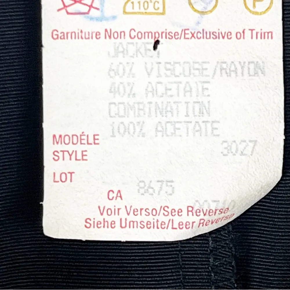 JOSEPH RIBKOFF Vintage Black Long Sleeves Single Front Button Closure Blazer 8 - Image 4