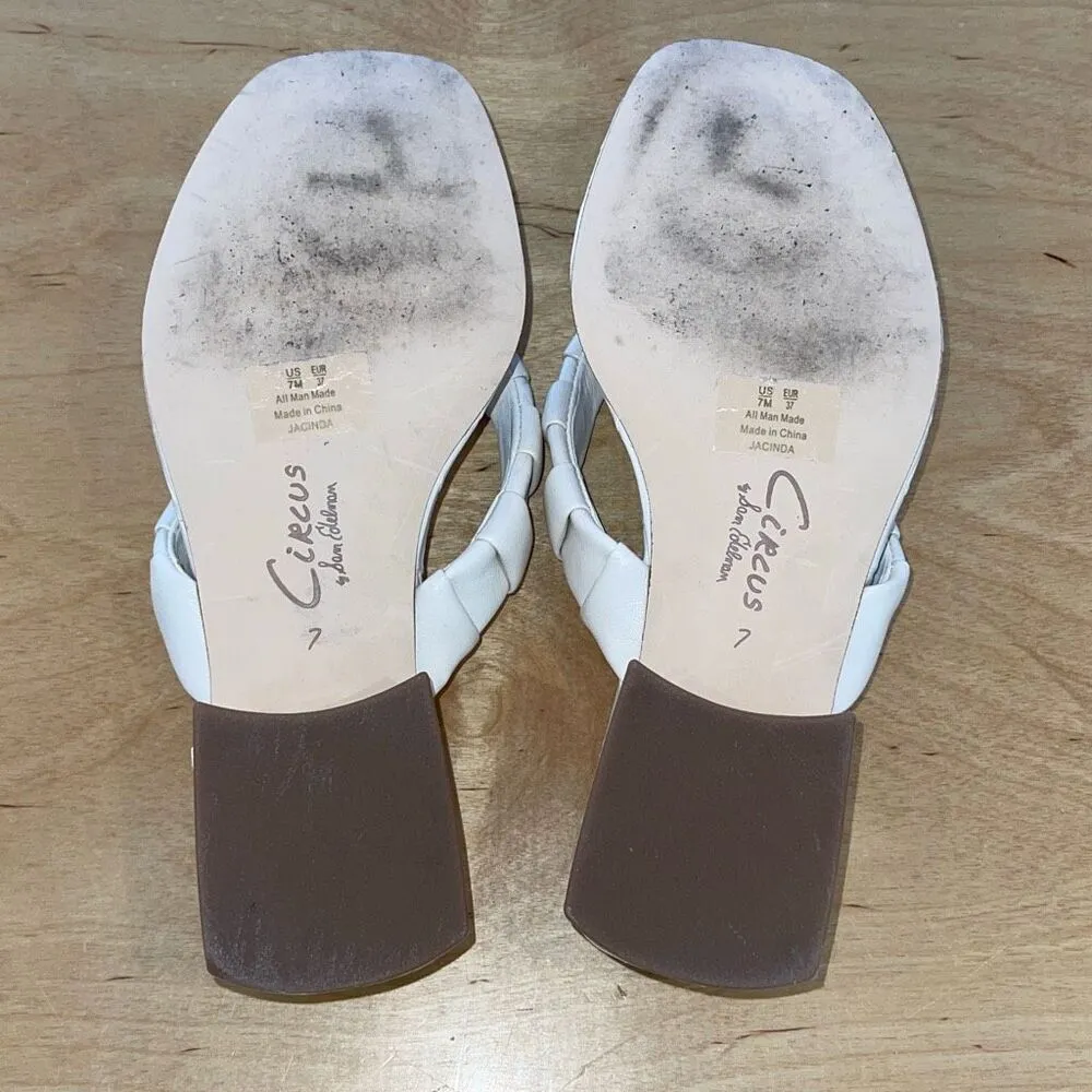 Circus NY By Sam Edelman Womens Croc Embossed Jacinda Flipflop Sandal Ivory Sz 7 - Image 5