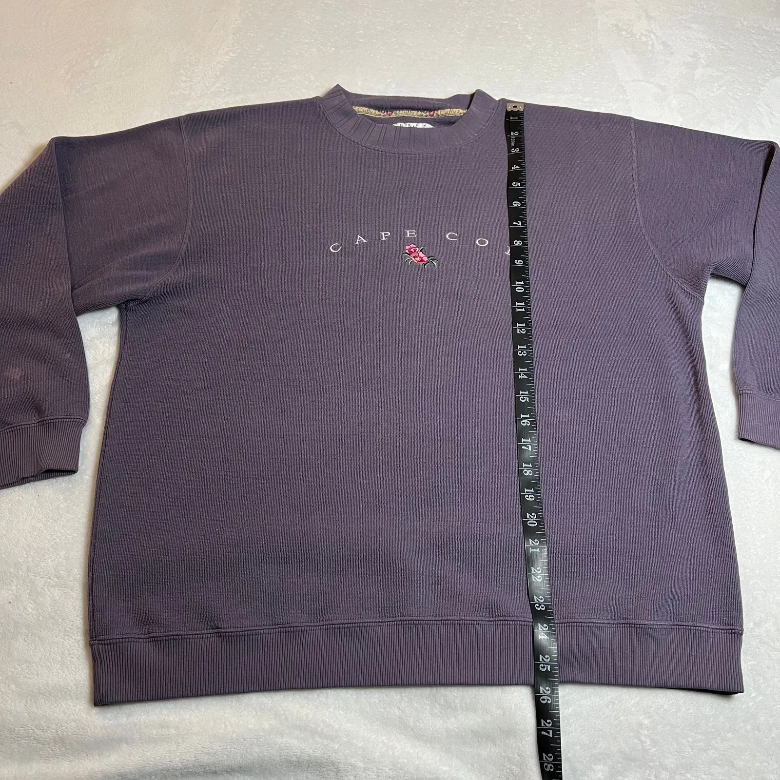 Vintage Cuffy's Crewneck Cape Cod Sweatshirt Size XL Grandmacore Y2K 90s Casual Purple - Image 6