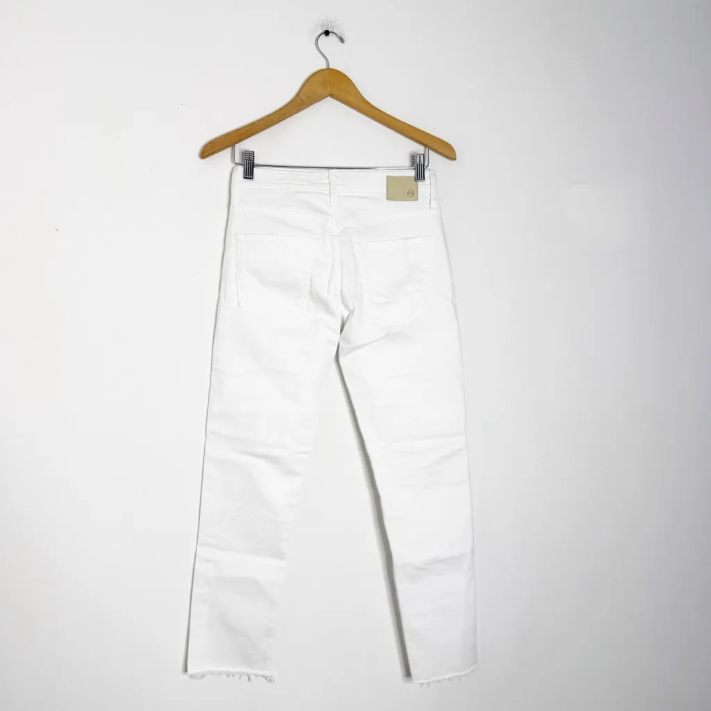 AG Adriano Goldschmied Ex-Boyfriend Slim Slouchy Slim Jeans – White – Size 24R - Image 2