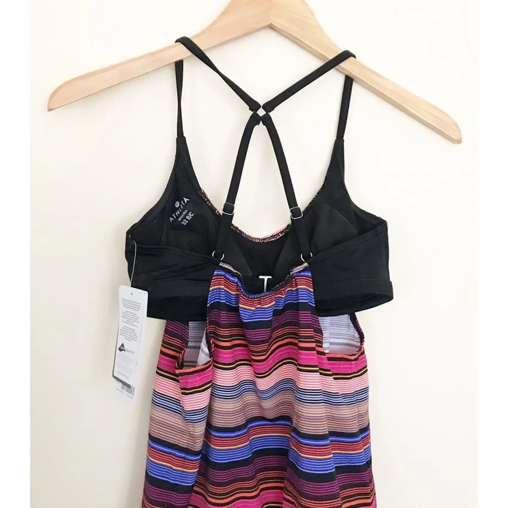Athleta Capri Swimsuit Bathing Suit Tankini Tank Bra Top 32 BC B C underwire new - Image 3