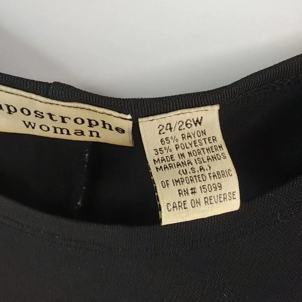 Apostrophe 24 26 Black Plain Straight Dress Plus Funeral - Image 5