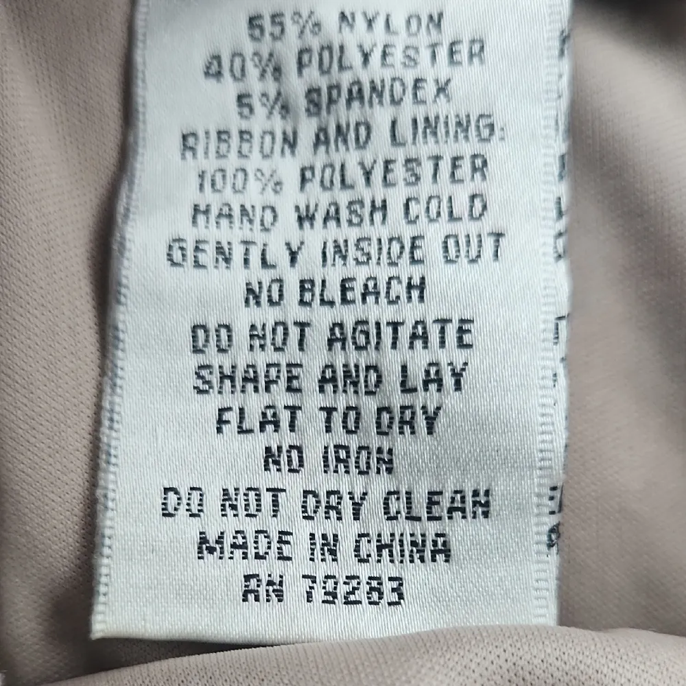 Alex Evenings Sequin Embroidered Lace Top Champagne Tan XL - Image 4