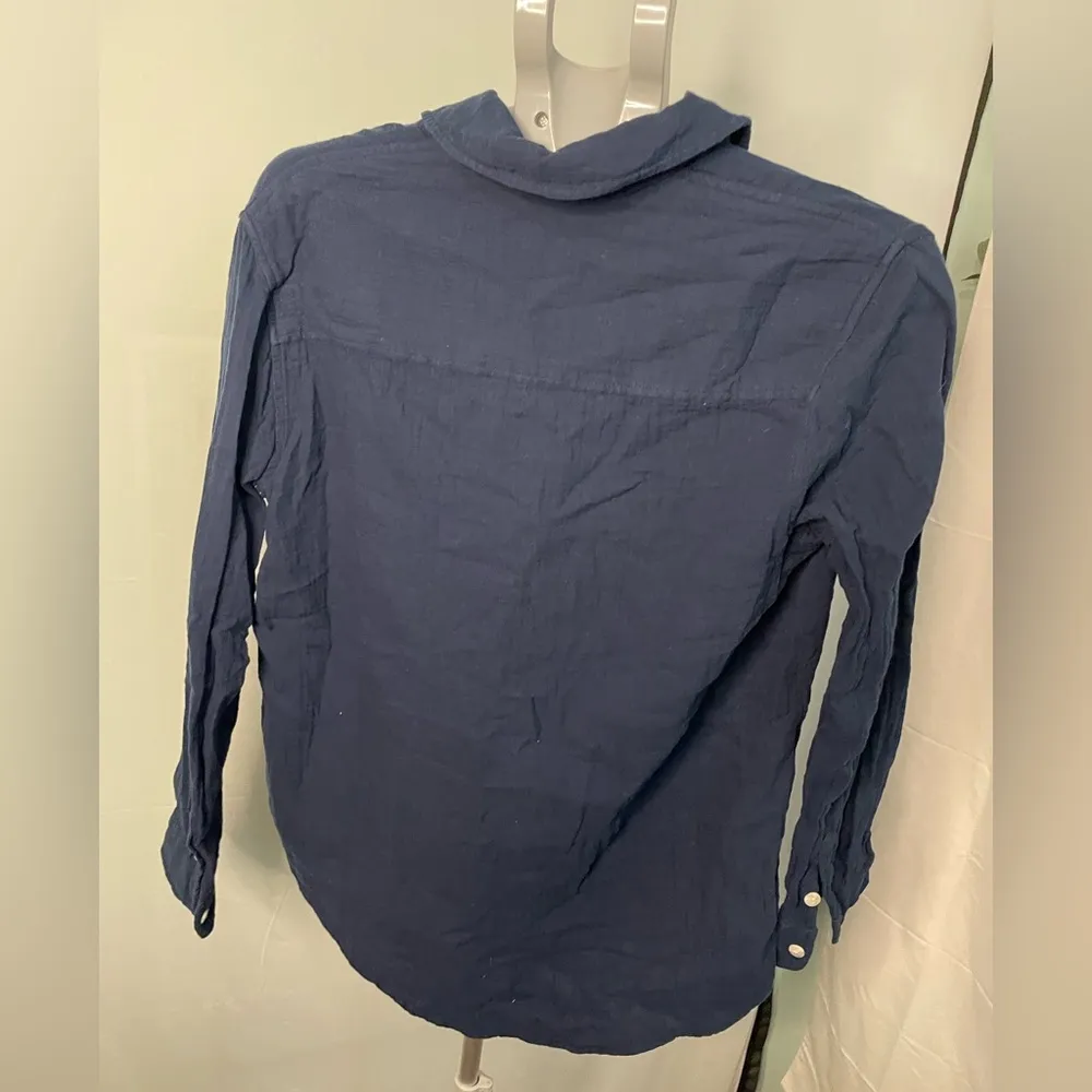 Universal Thread Womens Blue Long Sleeve Button‎ Down Shirt Size small - Image 5