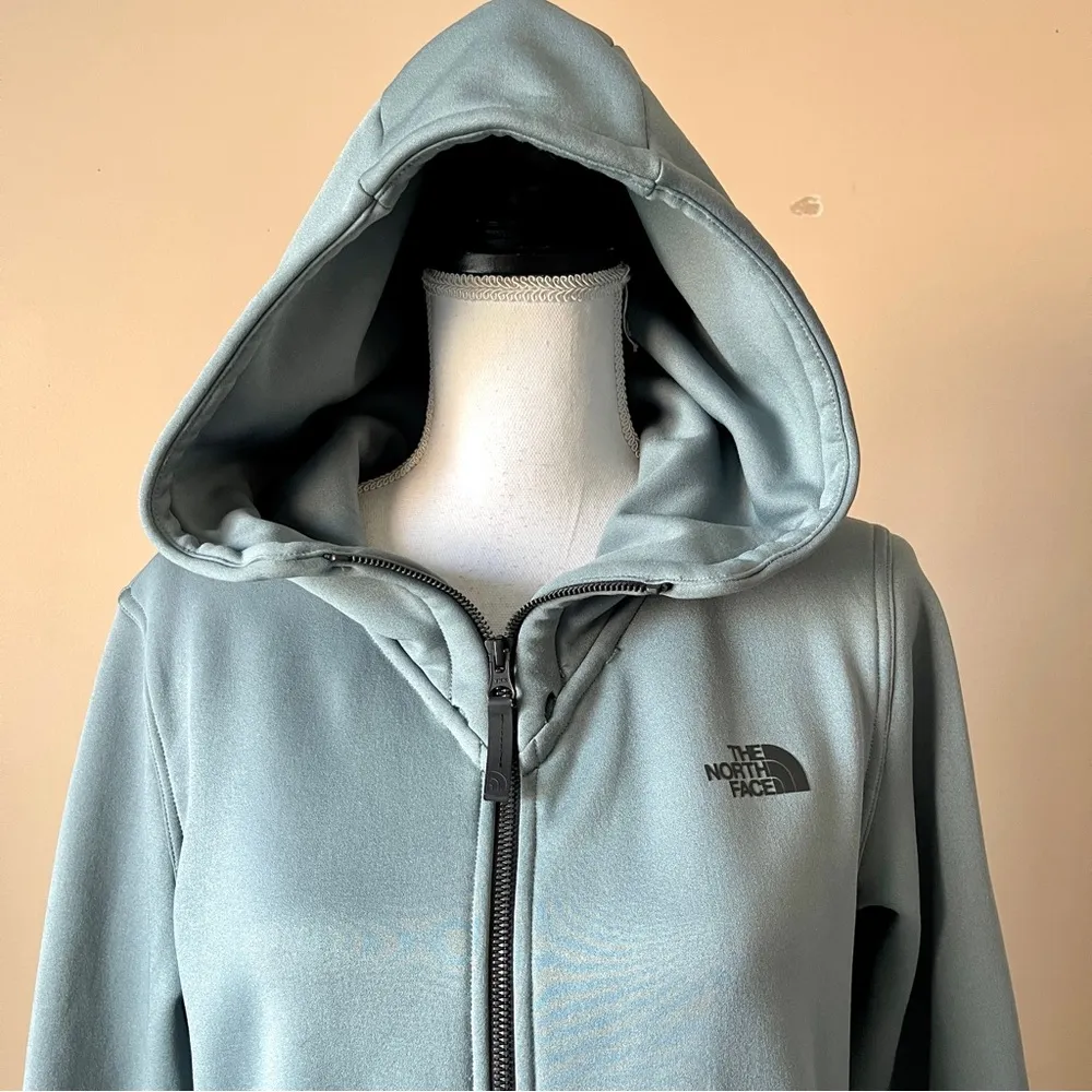 THE NORTH FACE | Teal Full Zip Fleece Lined Hooded Jacket Sz M - Image 2