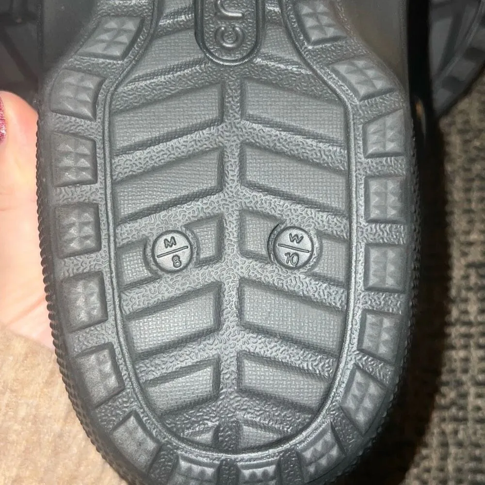 ✨Crocs Dual Black Classic Lined Comfort Sz 10W Clogs✨ - Image 14