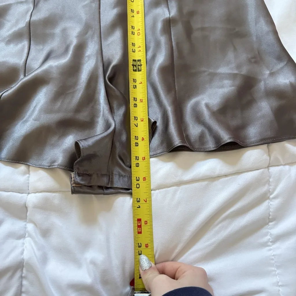 Vintage 90s Y2K Retro Romper Lingerie Gray Bow Coquette Sexy Valentines Girly Size 12 - Image 3