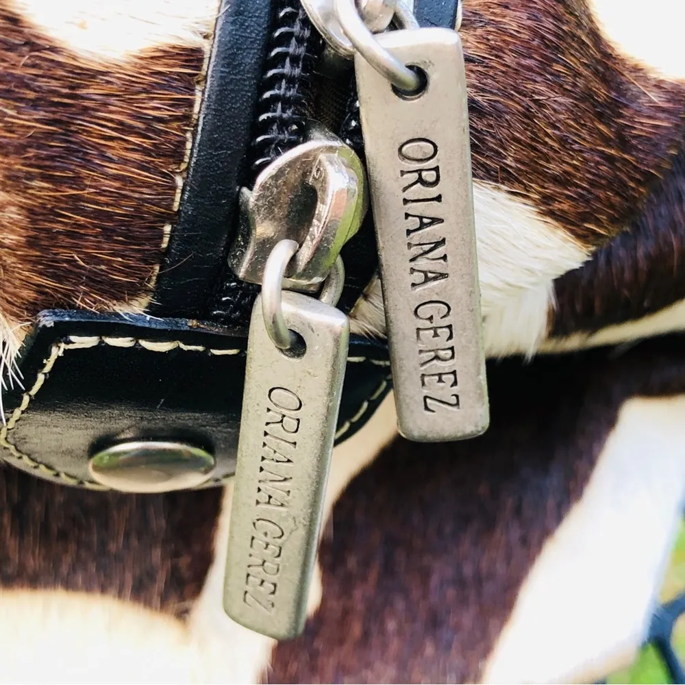 Zebra Hide and Leather Purse White - Image 11