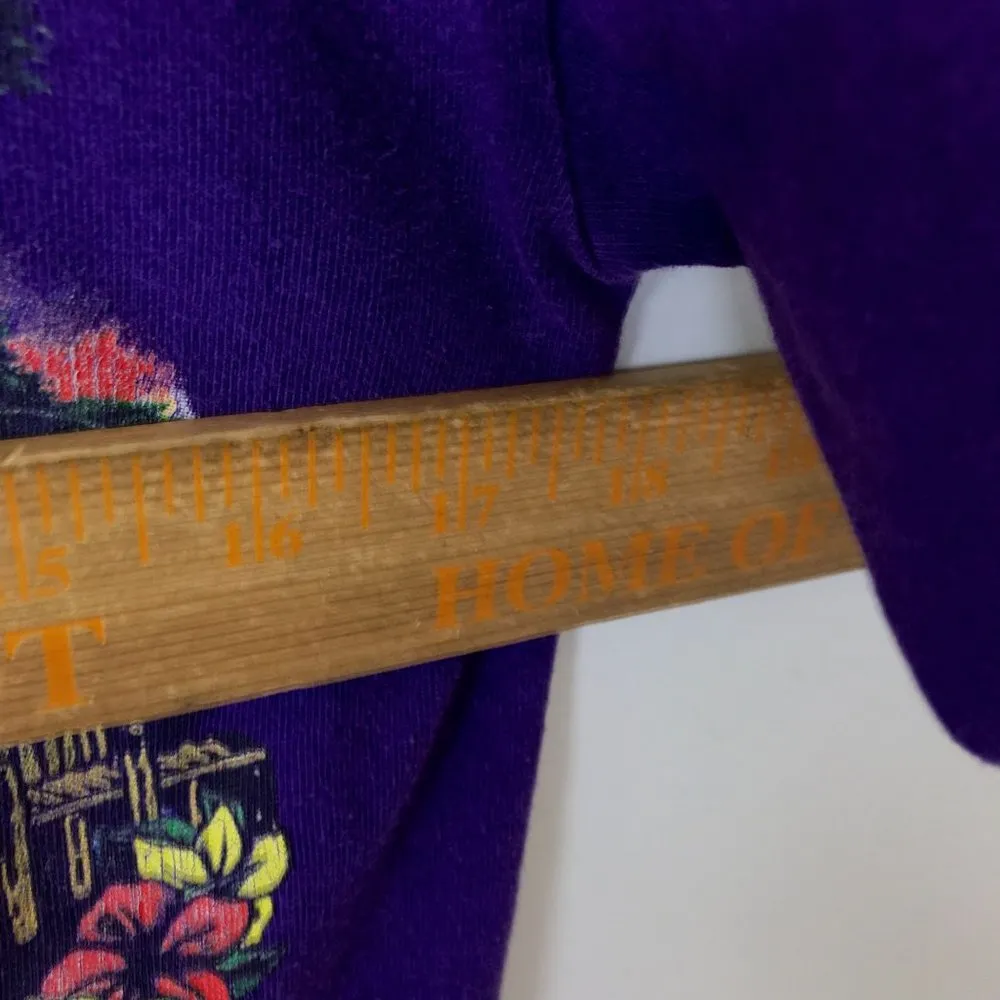 Y2K Vintage Down The Hatch Seafood Restaurant T Shirt Ponce Inlet Purple Small S - Image 9