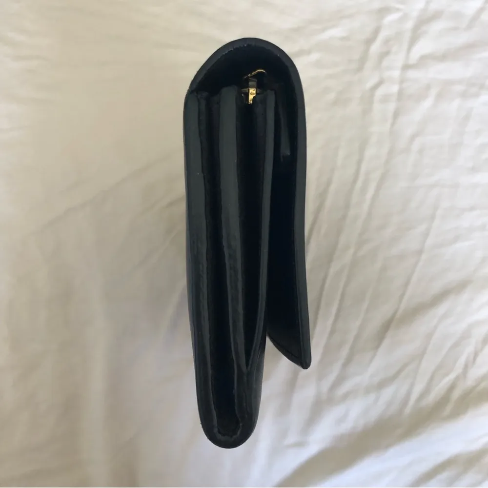 Saint Laurent Wallet YSL Black Leather Gold - Image 4