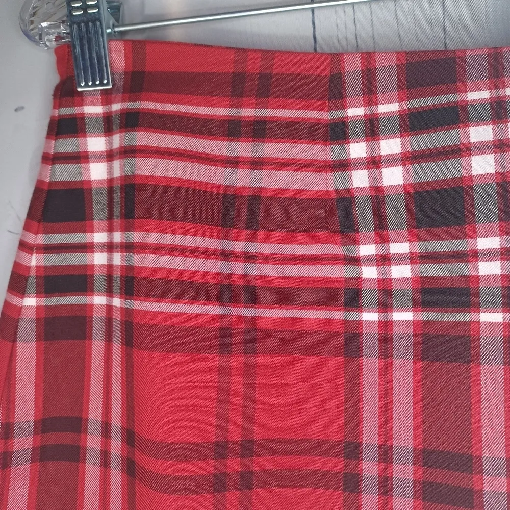 Design Lab Lord & Taylor red plaid 90’s skirt Size L - Image 4