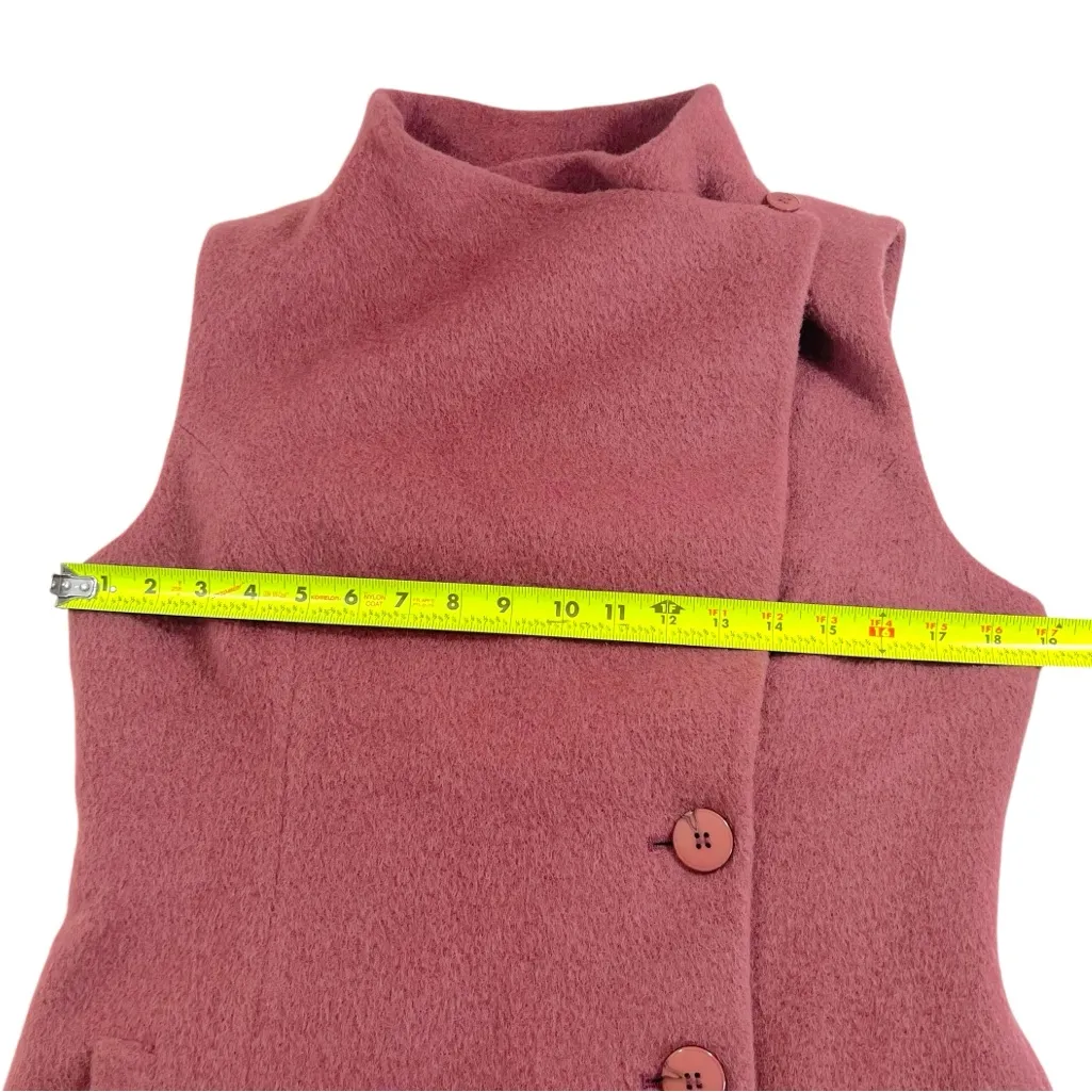 Incalpaca TPX Alpaca Wool Shawl Collar Mulberry Vest Pink Size M - Image 8